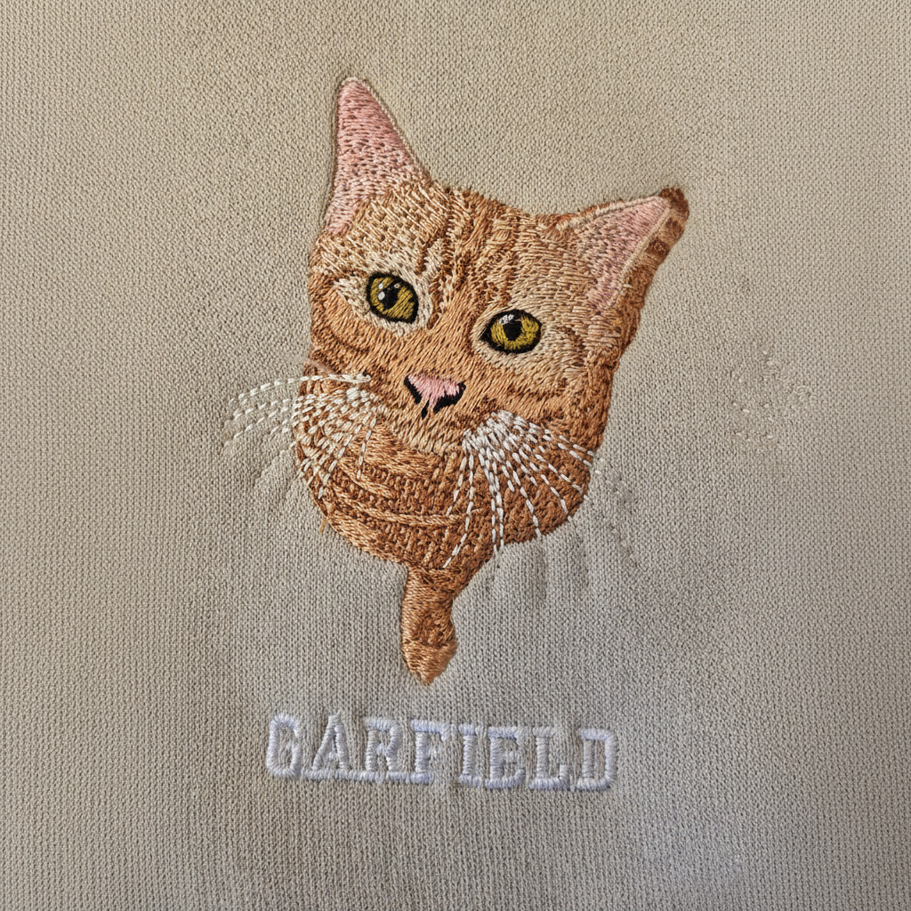 Custom Pet Portrait Hoodie - Personalised Embroidered