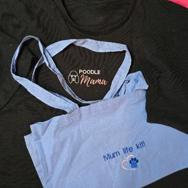 Dog Mama Embroidered T-Shirt
